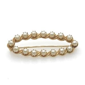 Vintage Marquise Open Brooch Pin